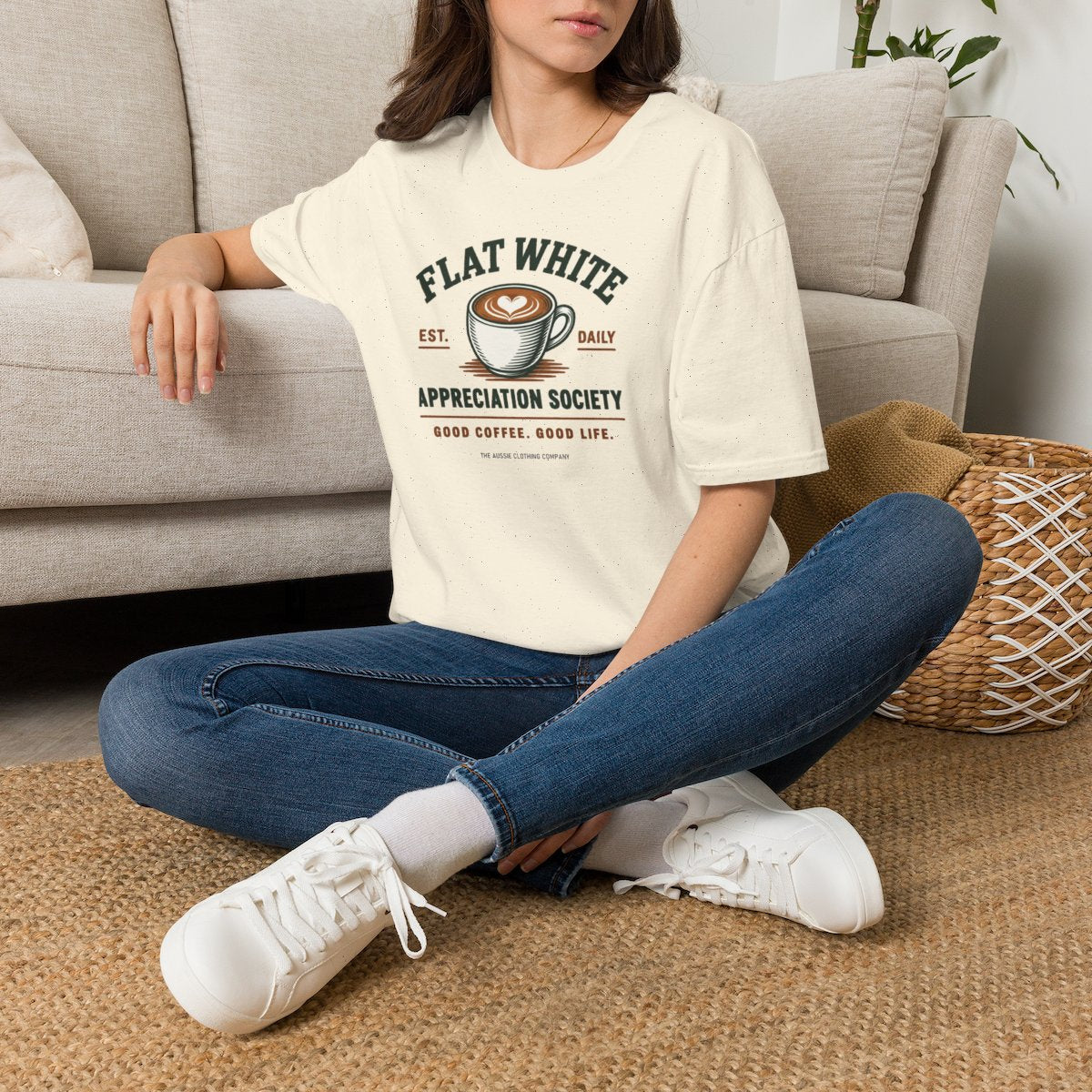 Flat White Appreciation Society Tee - Natural