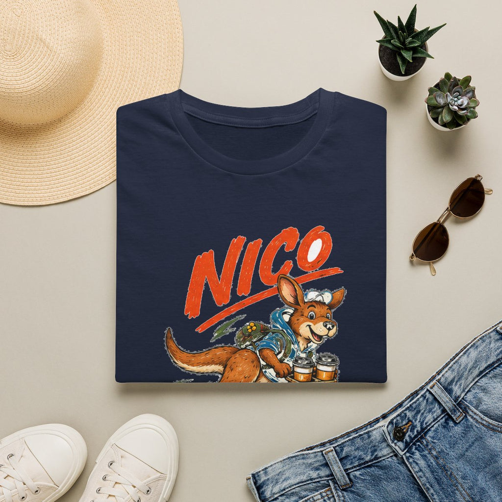 Gumtree Club - Nico - LET'S GO! Tee - Navy - folded-2