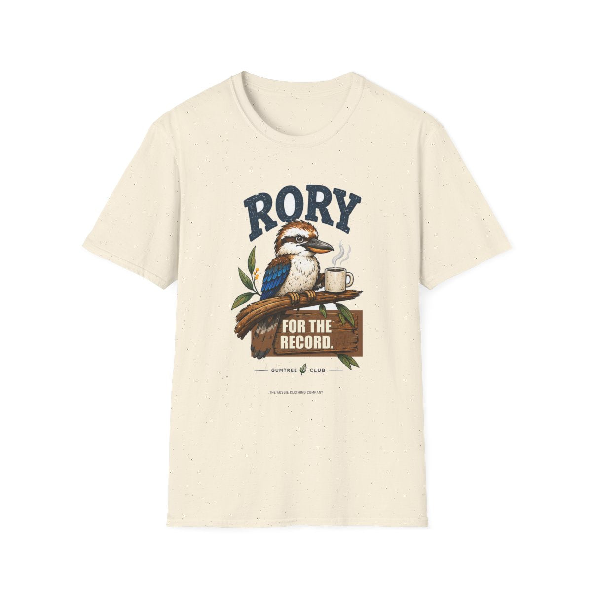Gumtree Club - Rory - FOR THE RECORD. Tee - Natural - front