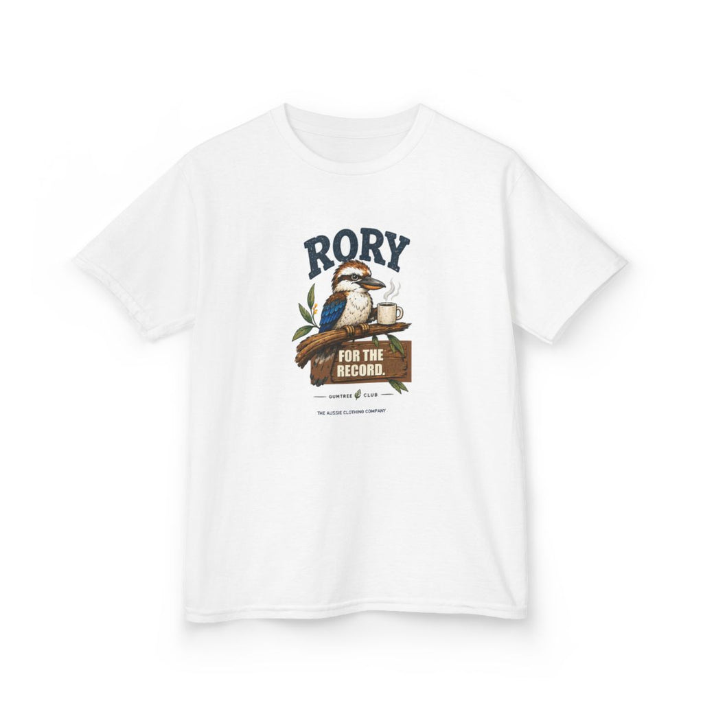 Gumtree Club — Rory — FOR THE RECORD. Youth Tee - White - front-2