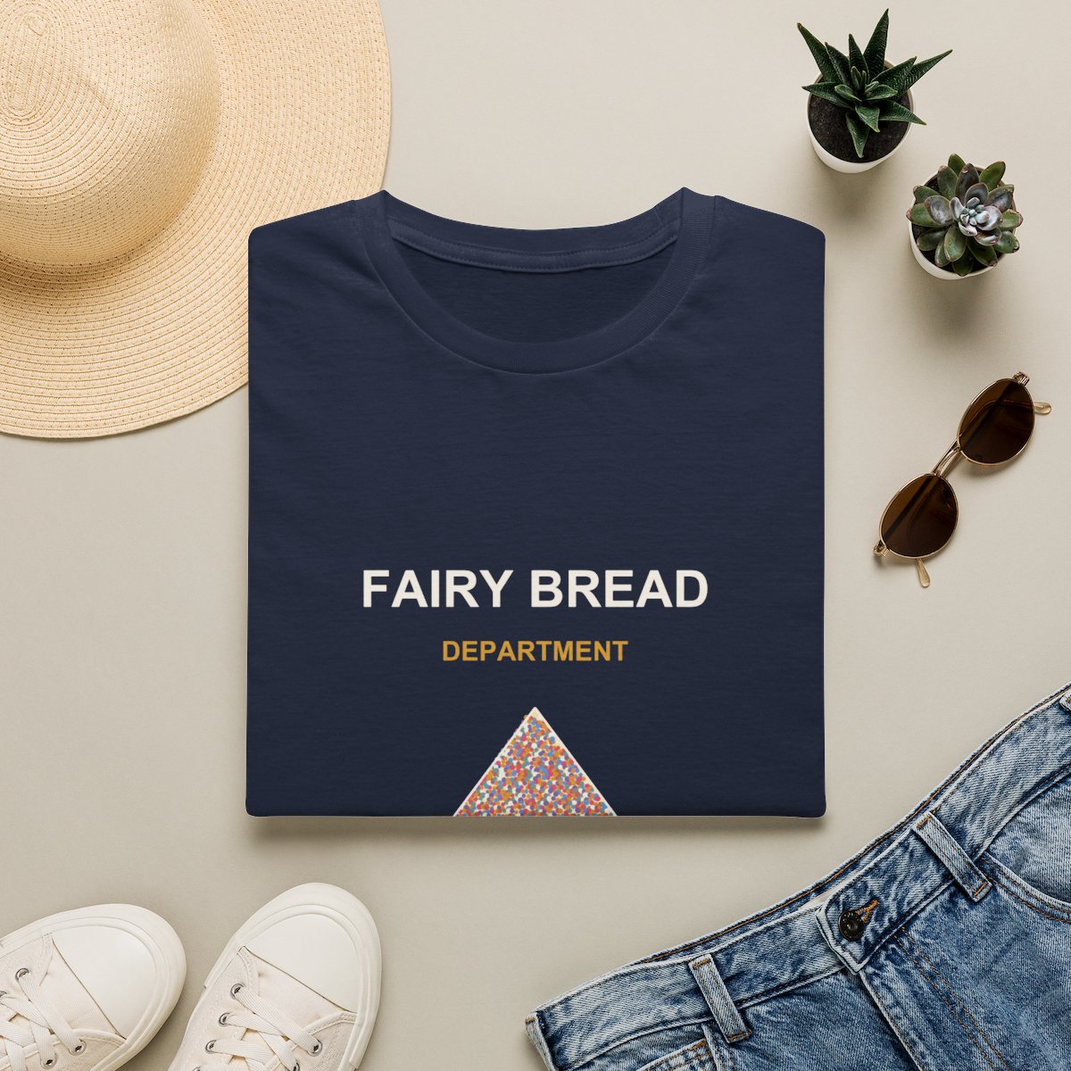 Fairy Bread Department Tee - Navy - folded-2