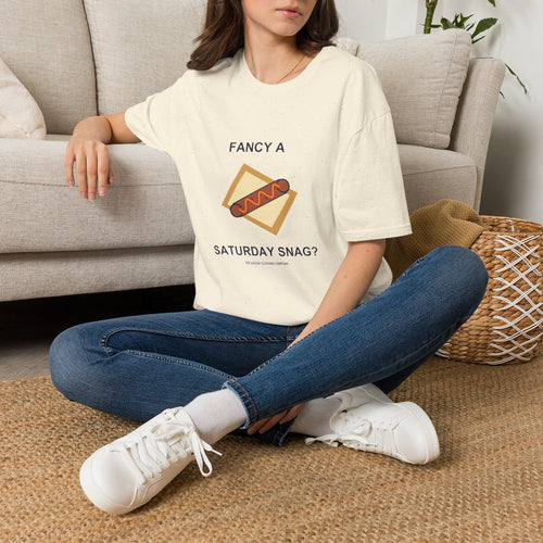 Fancy a Saturday Snag? Tee - Natural - lifestyle