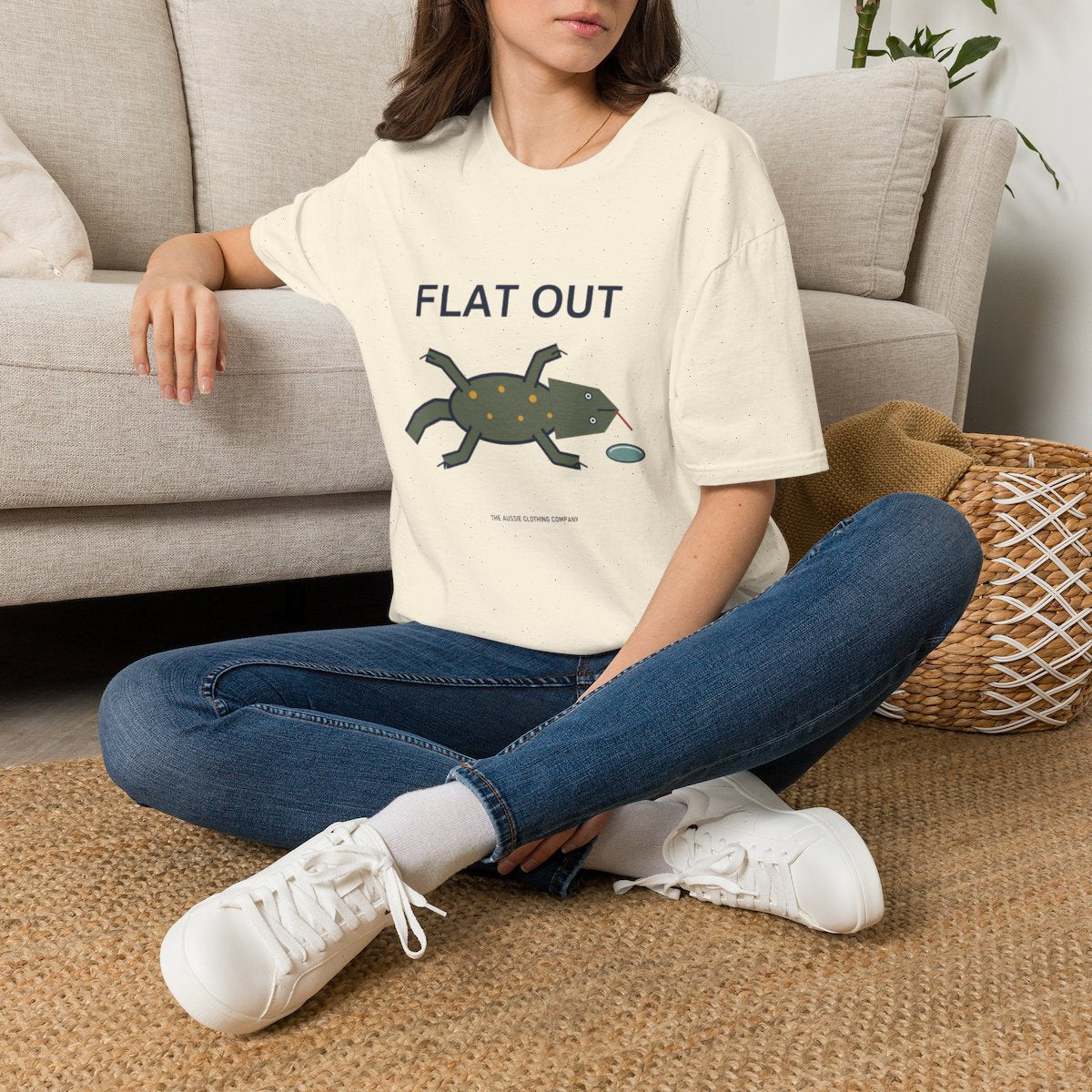 Flat Out Tee - Natural - lifestyle