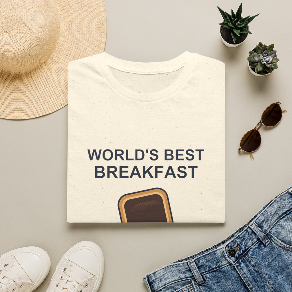 World's Best Breakfast Tee - Natural - folded-2