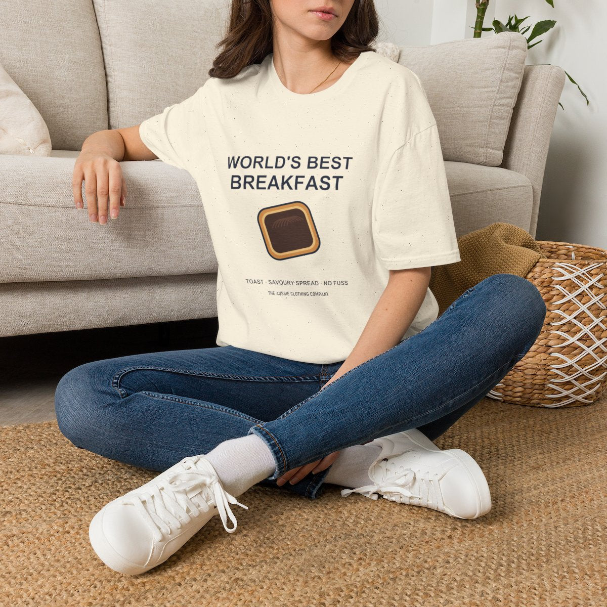 World's Best Breakfast Tee - Natural - lifestyle